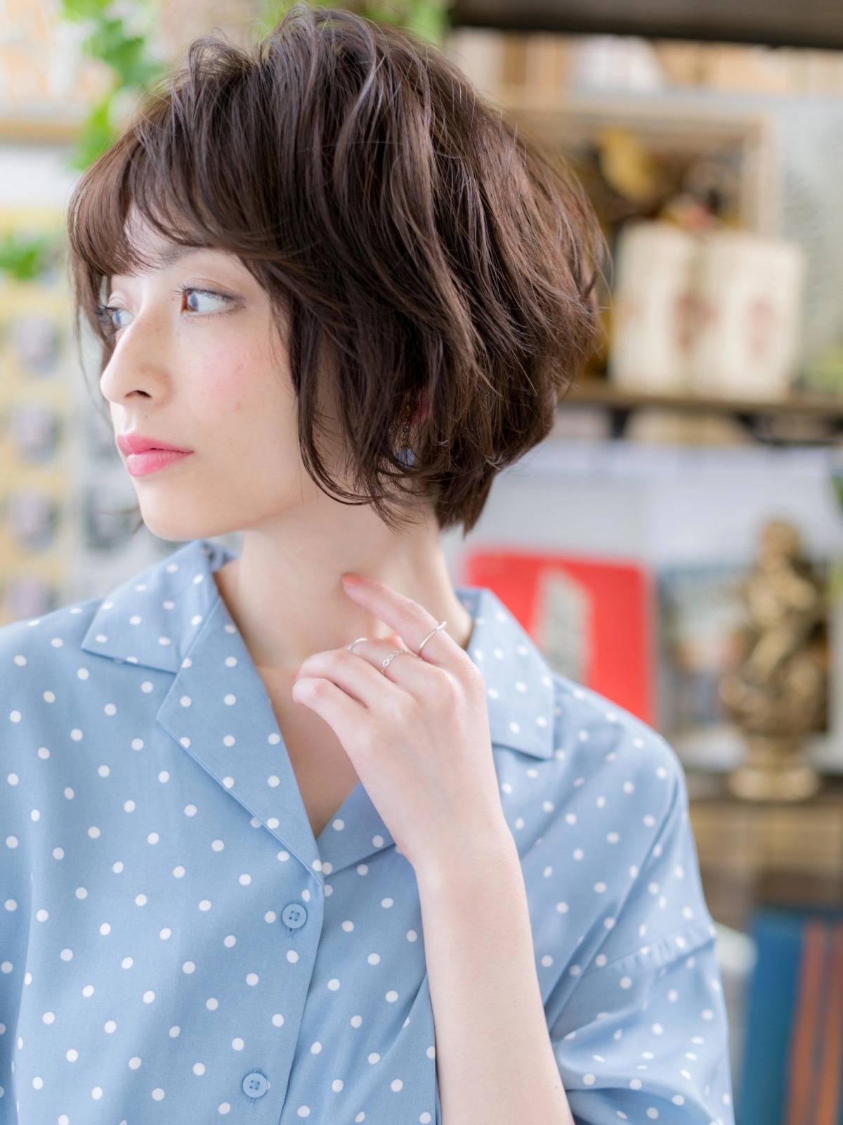 前下がりのゆるふわショート