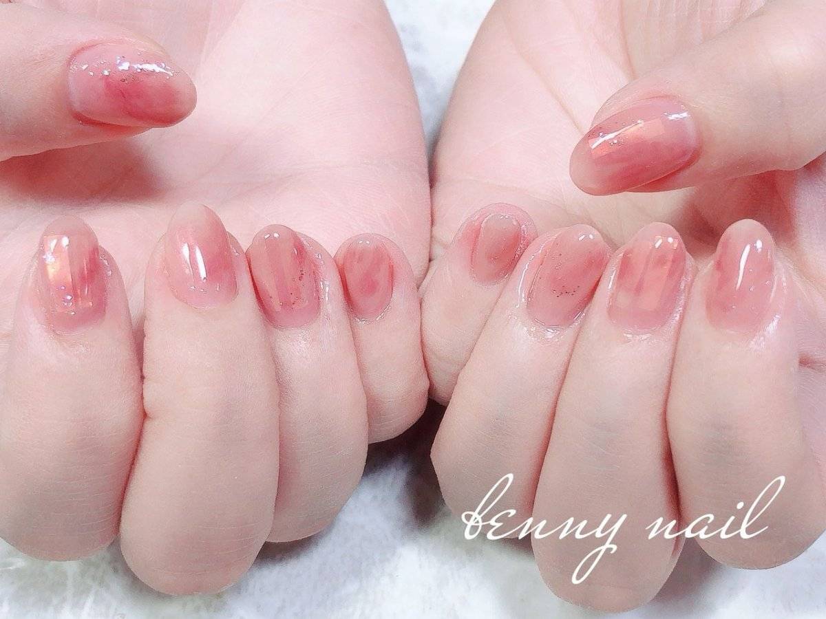 クリアピンクネイル