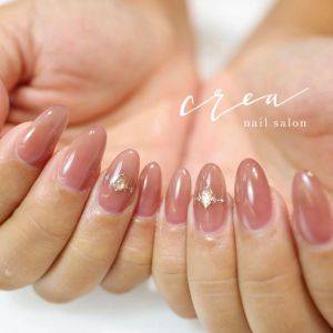  ピンクブラウンネイル 