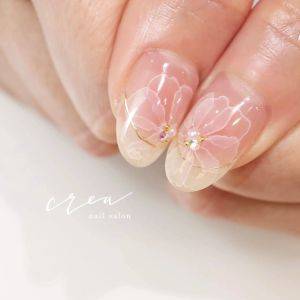  ヌーディーピンクネイル 