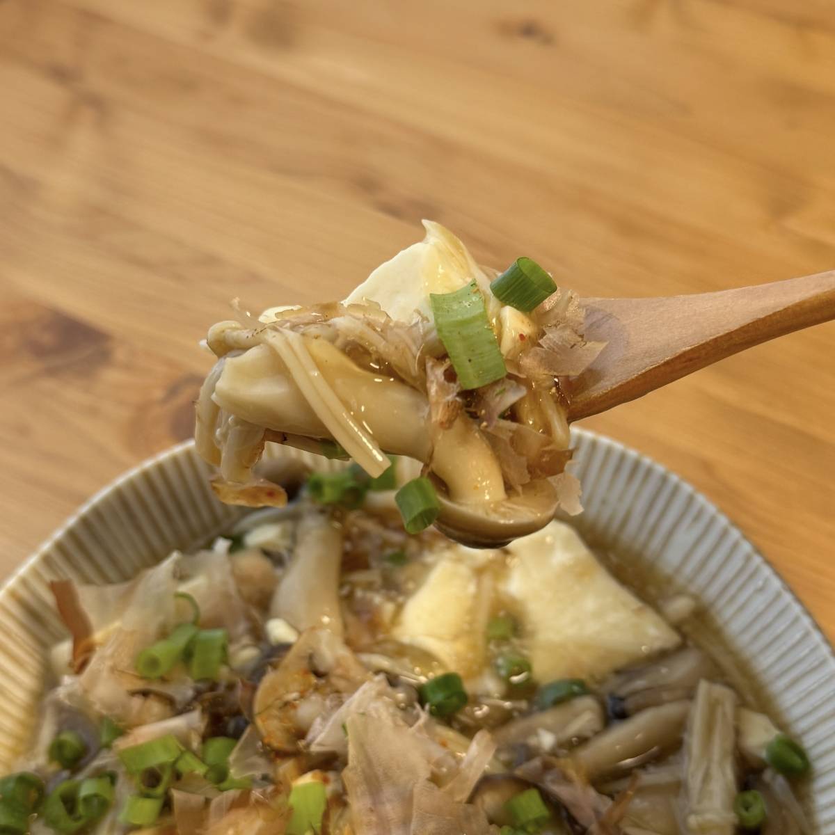 えのき×めんつゆ ヤマキ公式の「豆腐のきのこあんかけ」のレシピ