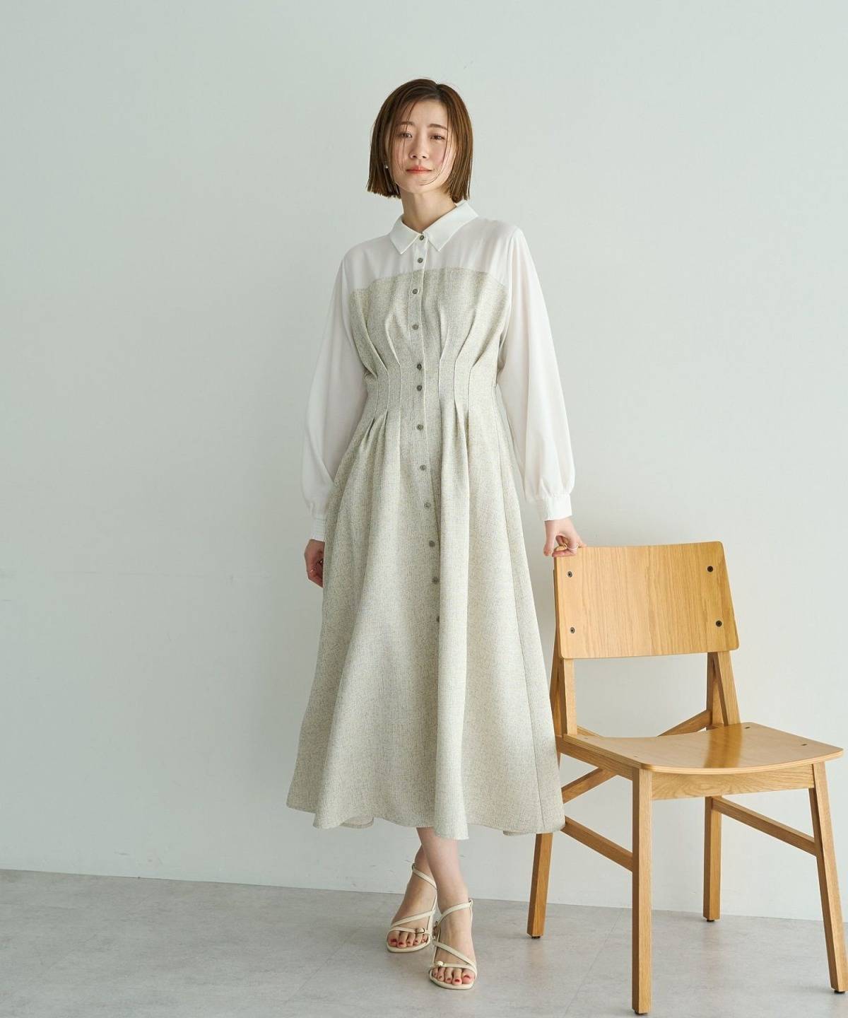 YECCA VECCA ベアドッキングワンピース