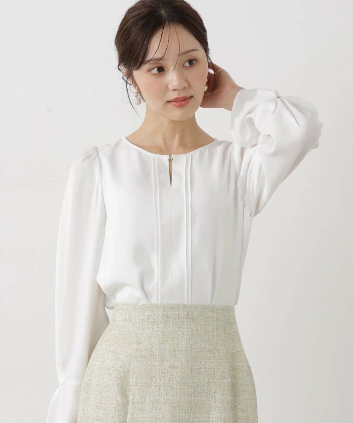 PROPORTION BODY DRESSING ピンタックブラウス