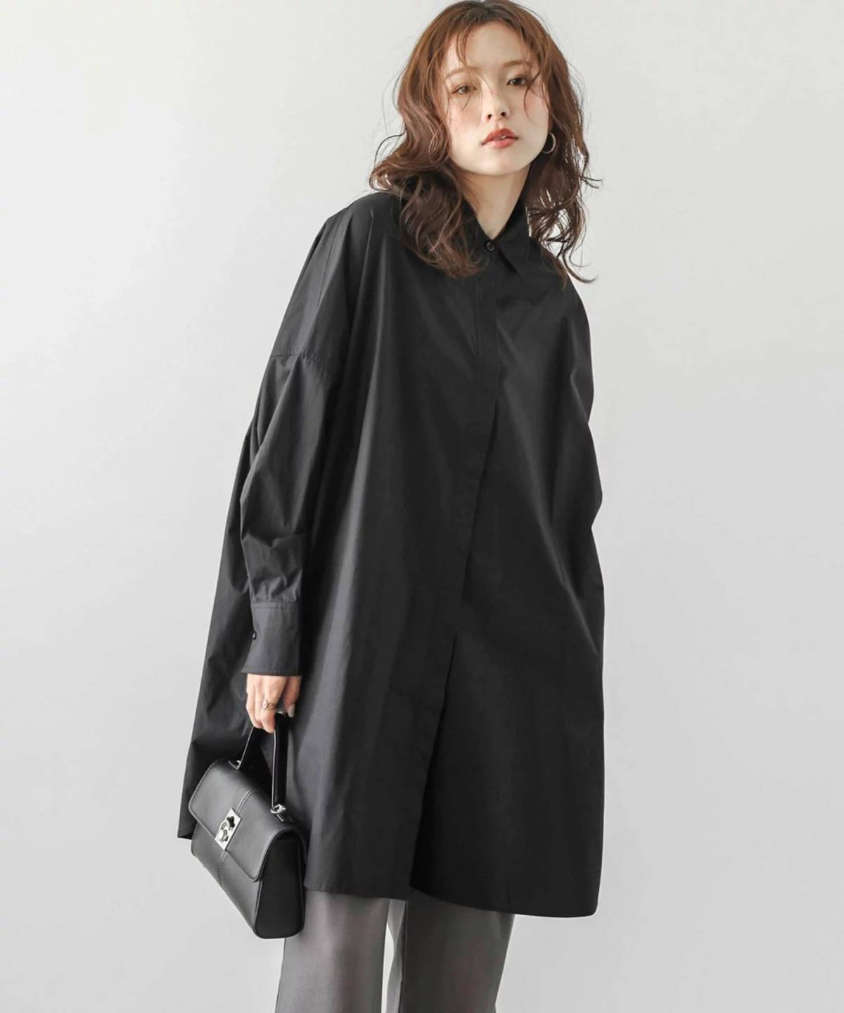 Lajour 日本製 オーバーサイズロングシャツ