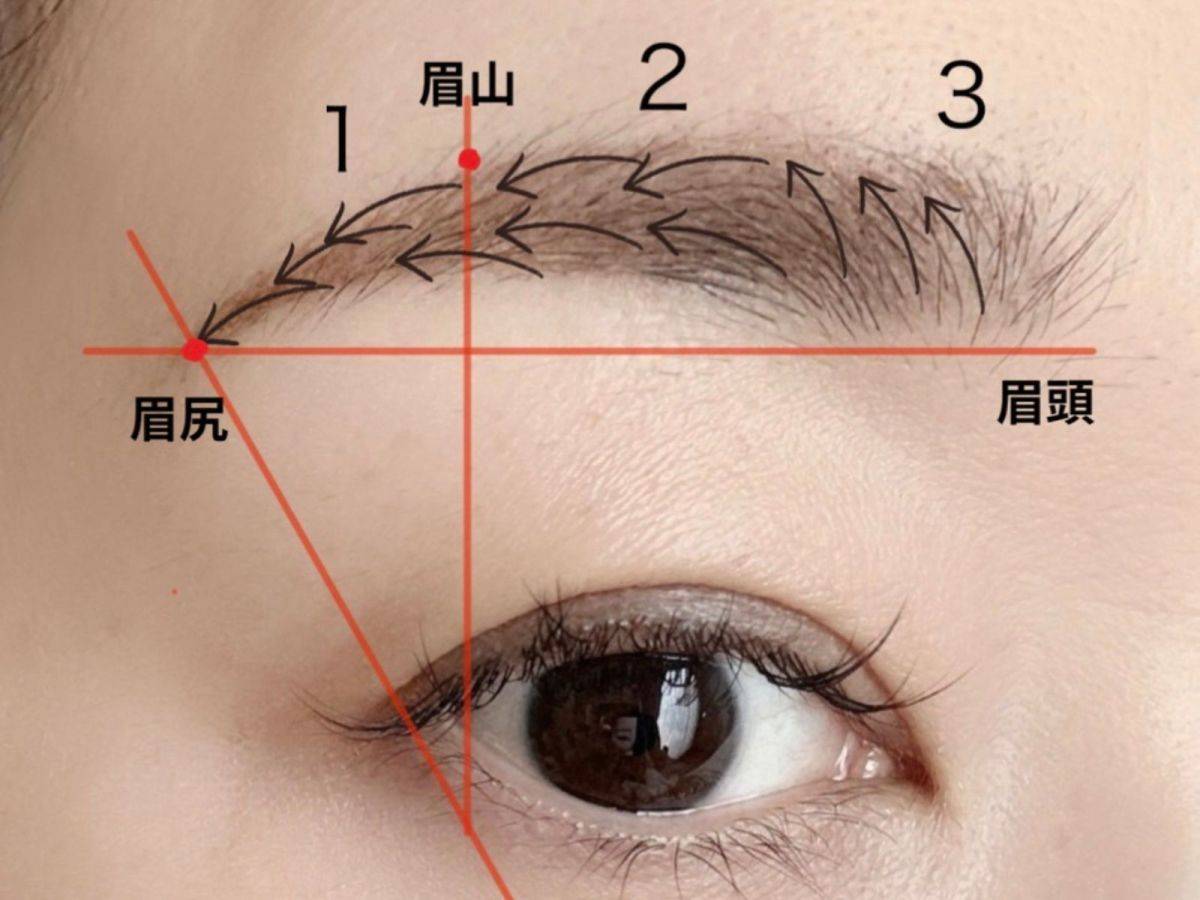 セザンヌ超細芯アイブロウ08顔スウォッチ