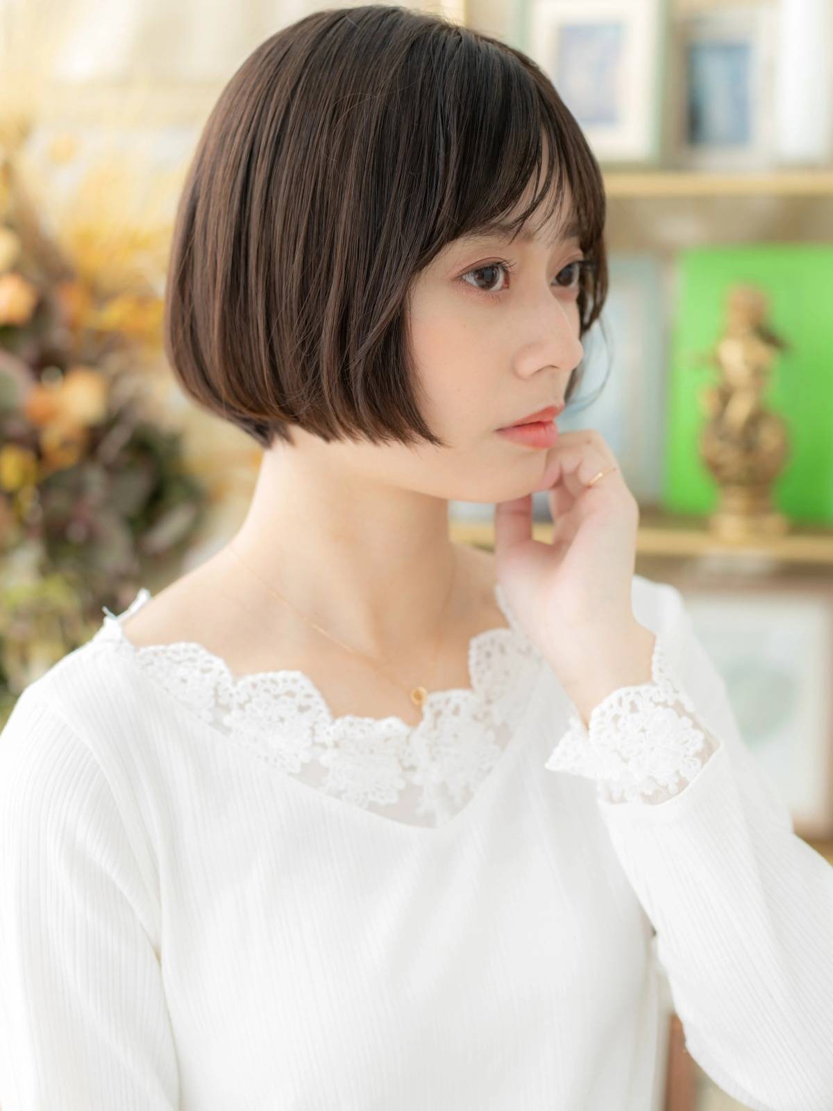 ダークカラーのボブ