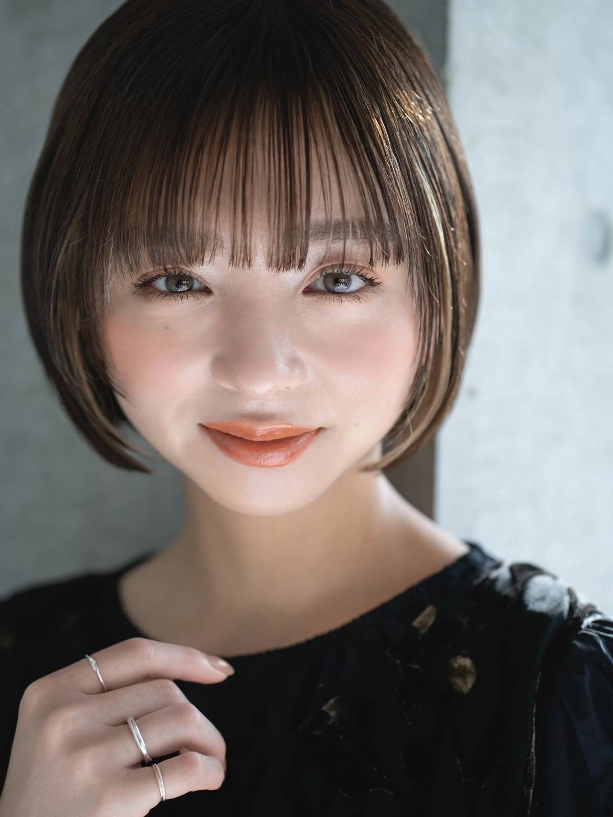 自然にまとまるミニボブ