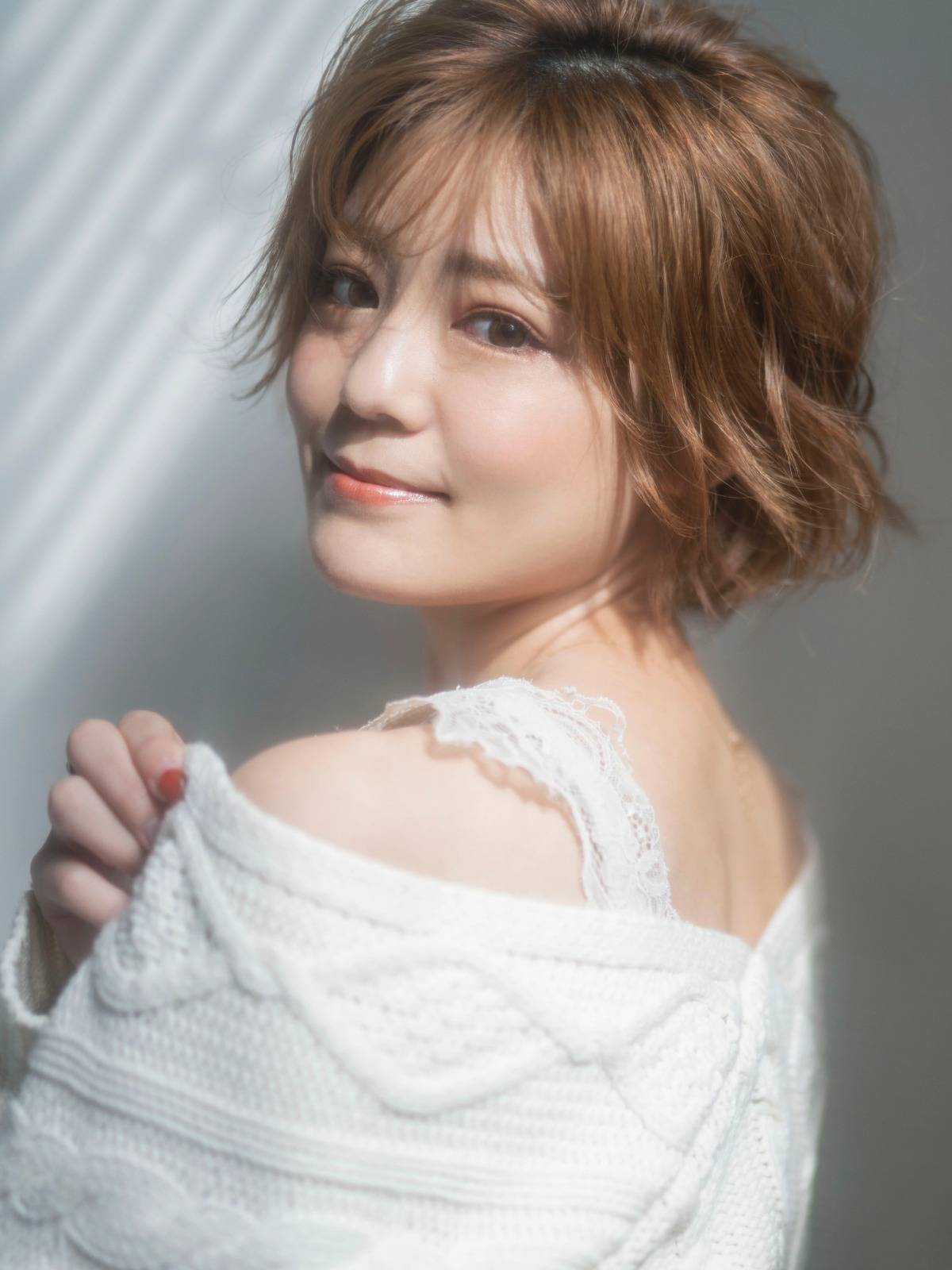 立体感パーマのショートボブ
