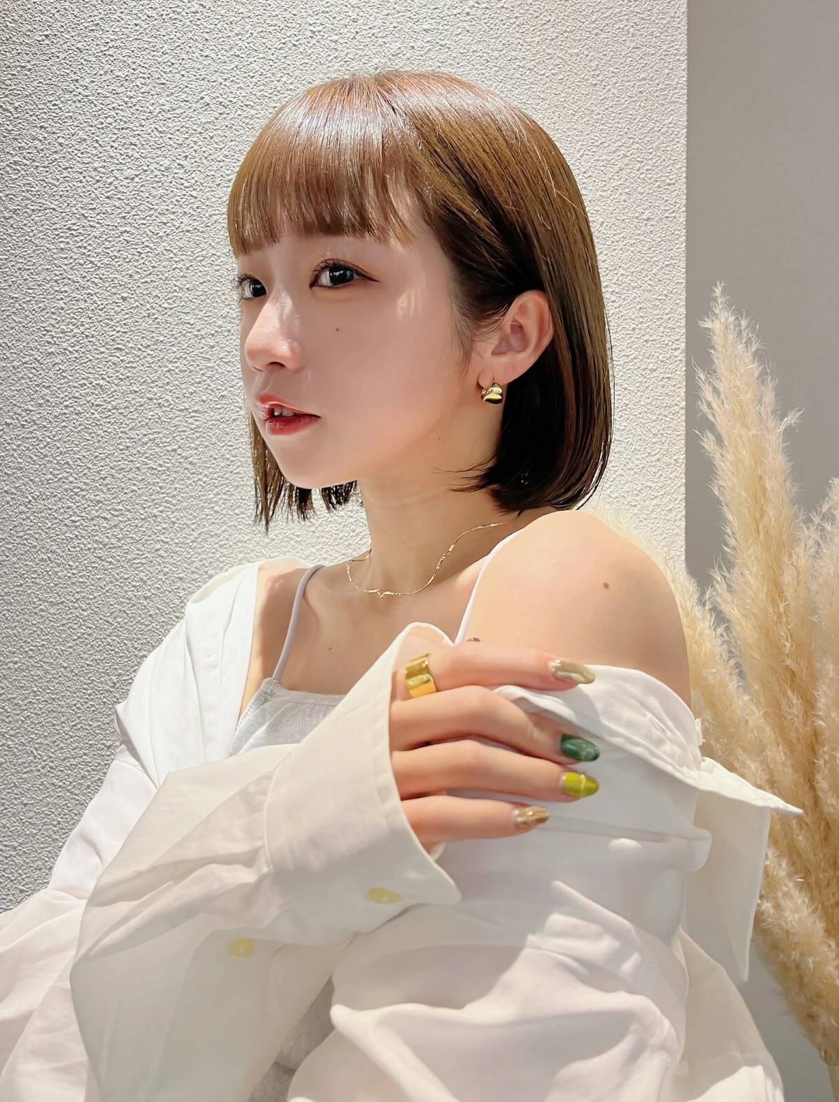 シンプル切りっぱなしボブ