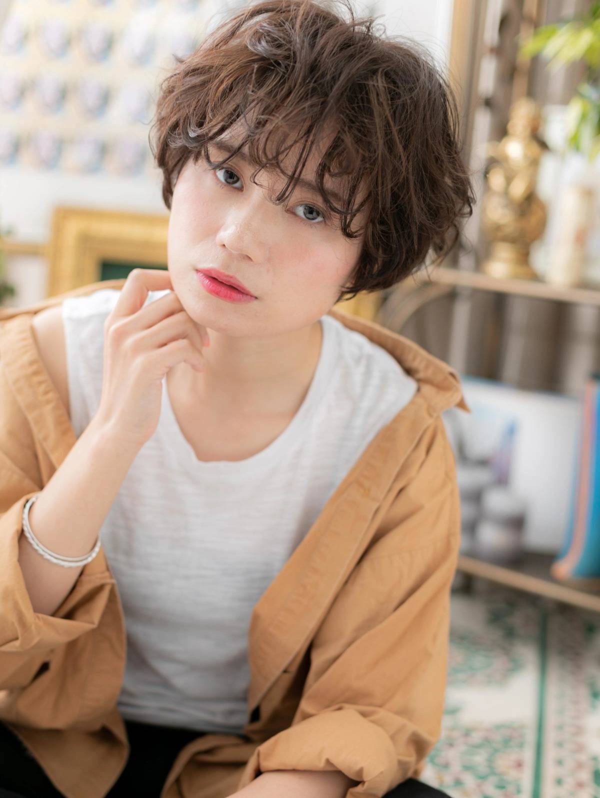 くせ毛風ショート