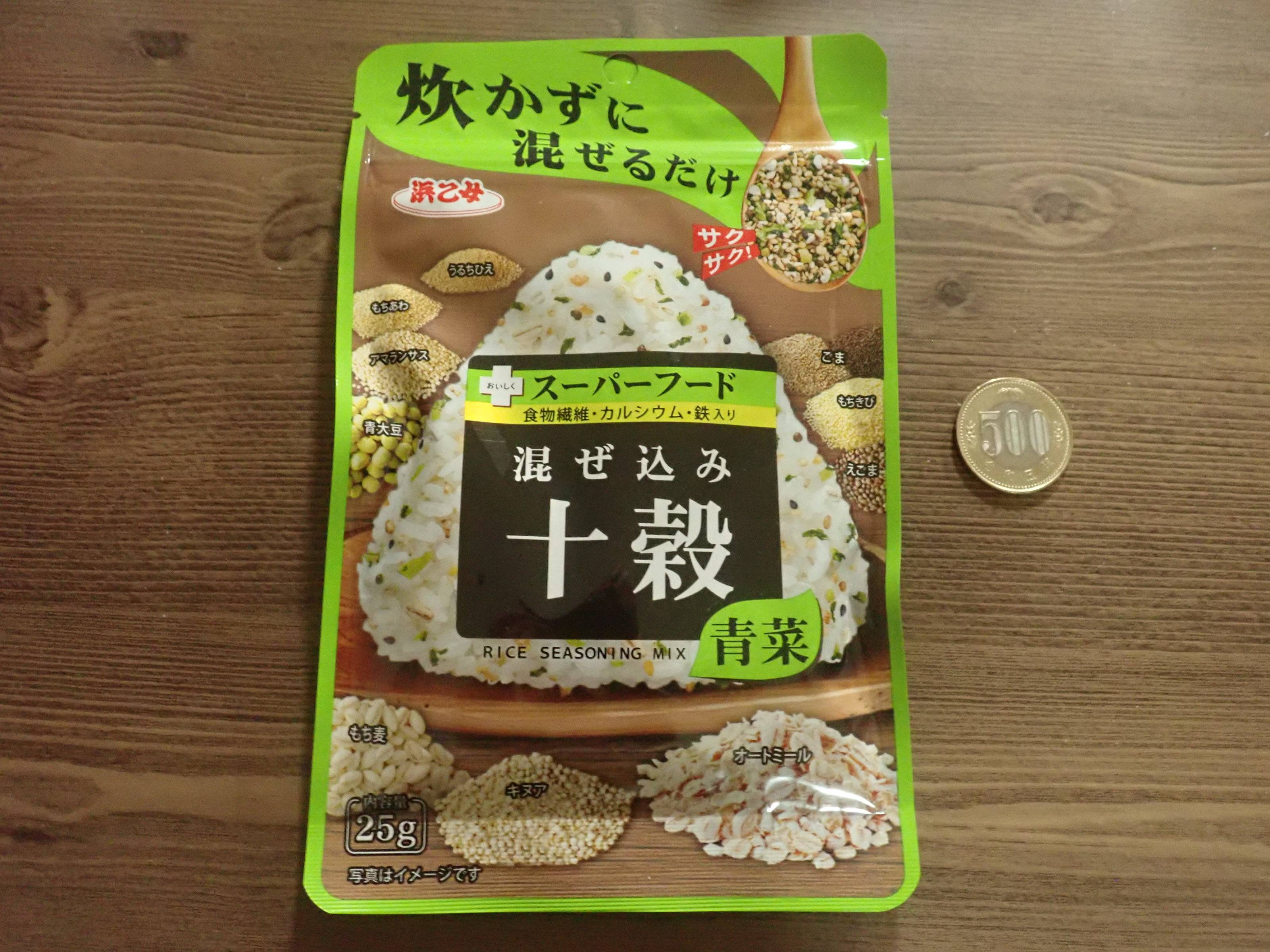 ダイソーの浜乙女 混ぜ込み十穀青菜