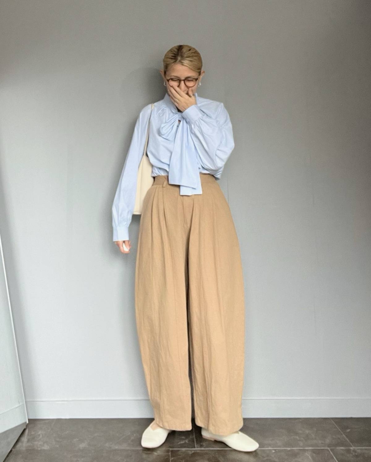 ボータイブラウスを合わせる♡