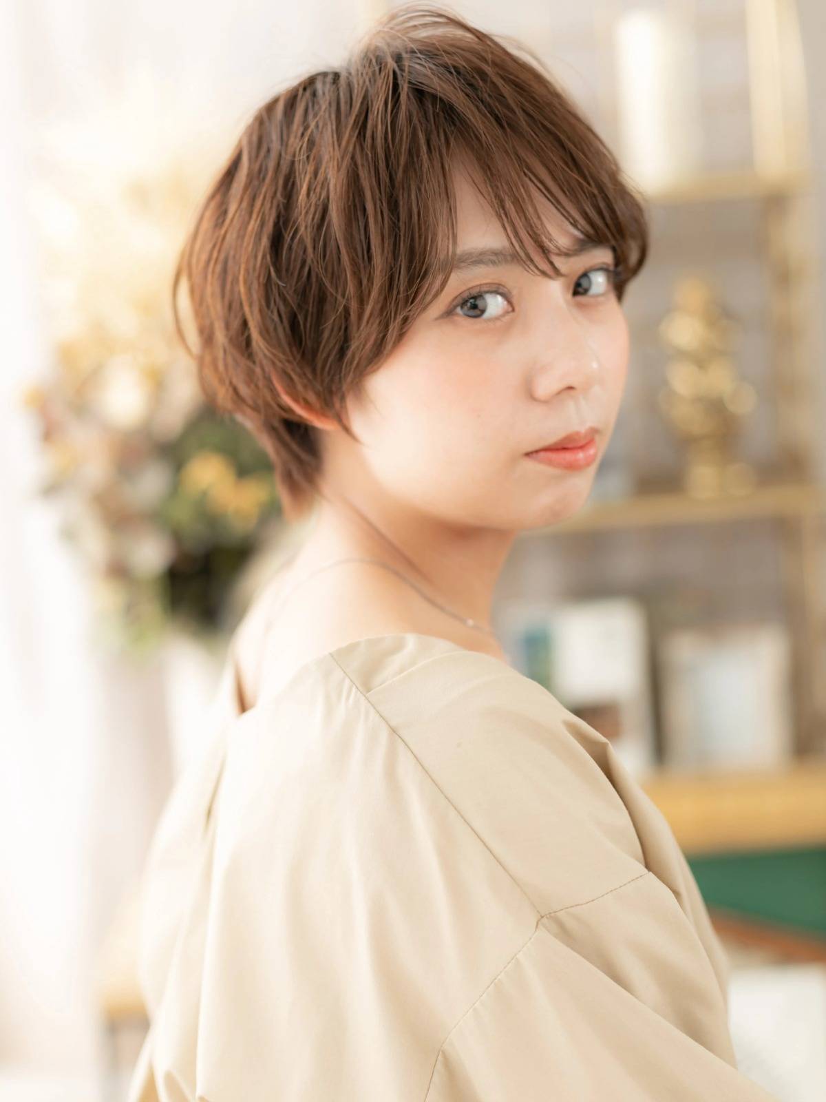 ひし形のナチュラルショート