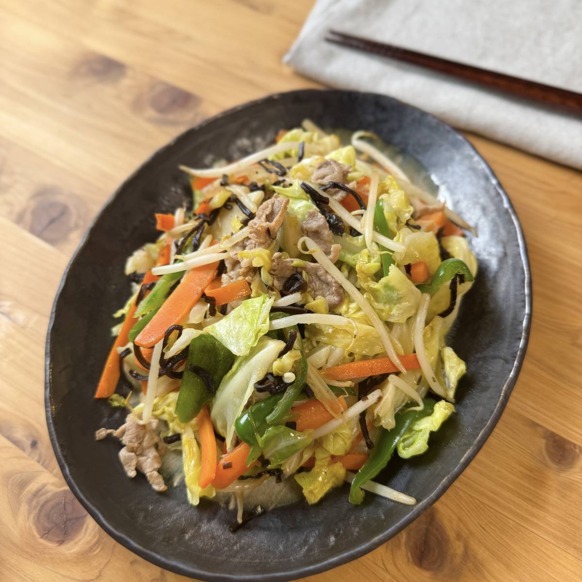 ふじっ子公式の「ふじっ子野菜炒め」のレシピ