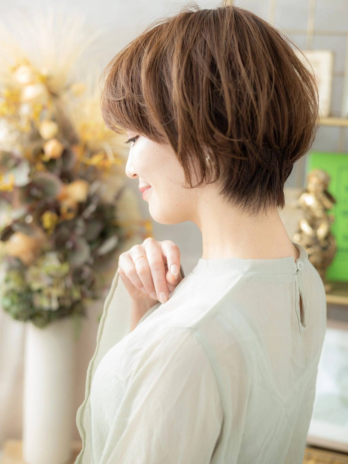 エアリーなレイヤーマッシュショート