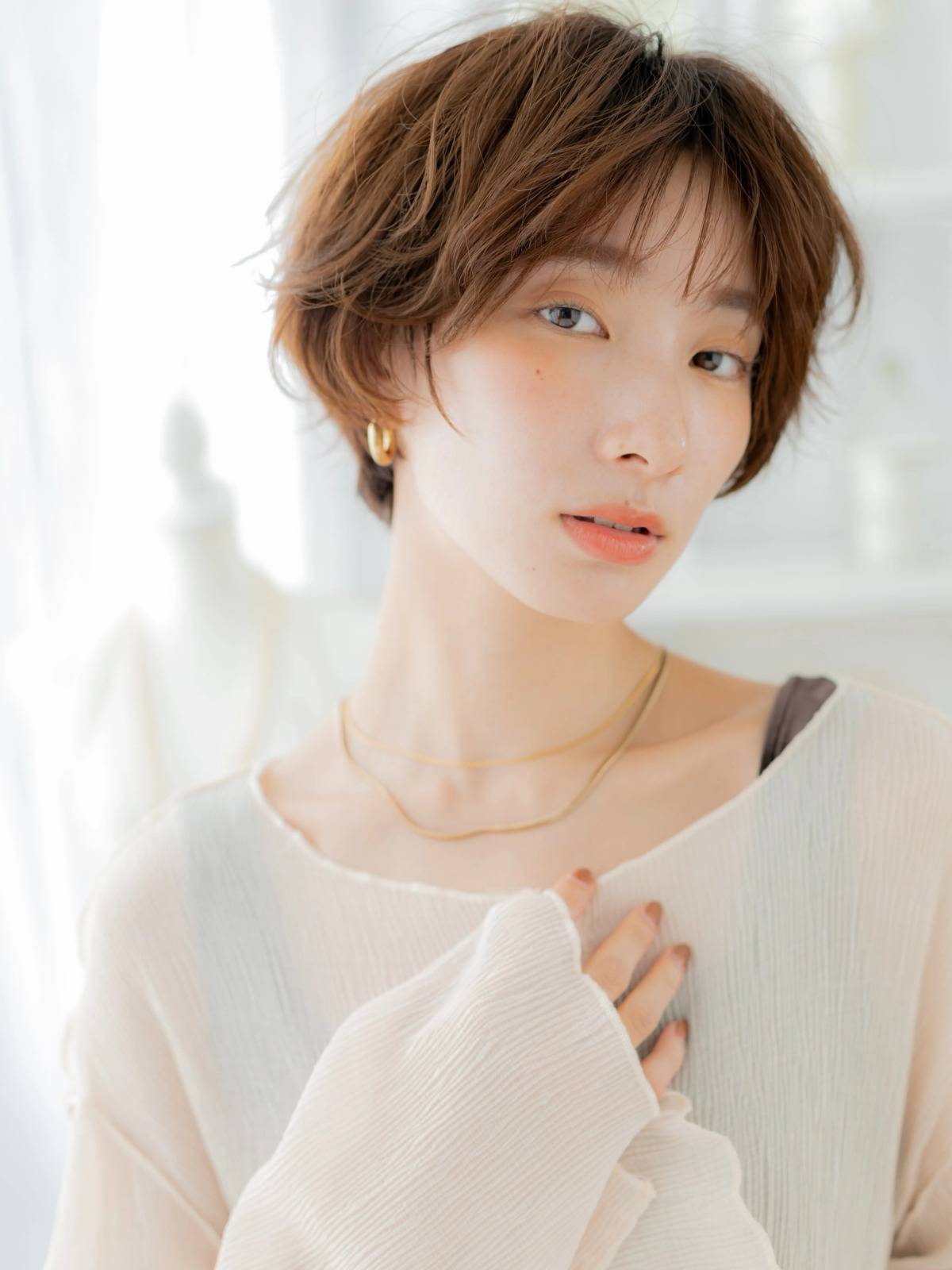 くせ毛風ウルフショート