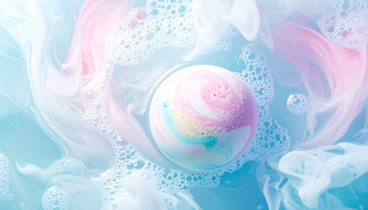 カラフルなかわいいバスボム