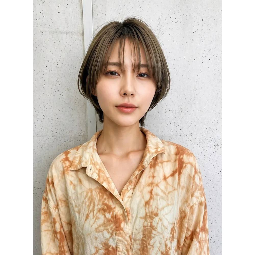 小顔効果抜群のひし形ショート