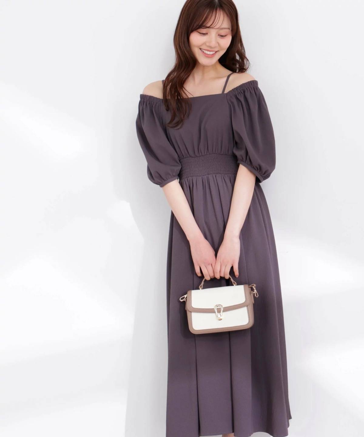 PROPORTION BODY DRESSING 2wayパフスリーブワンピース