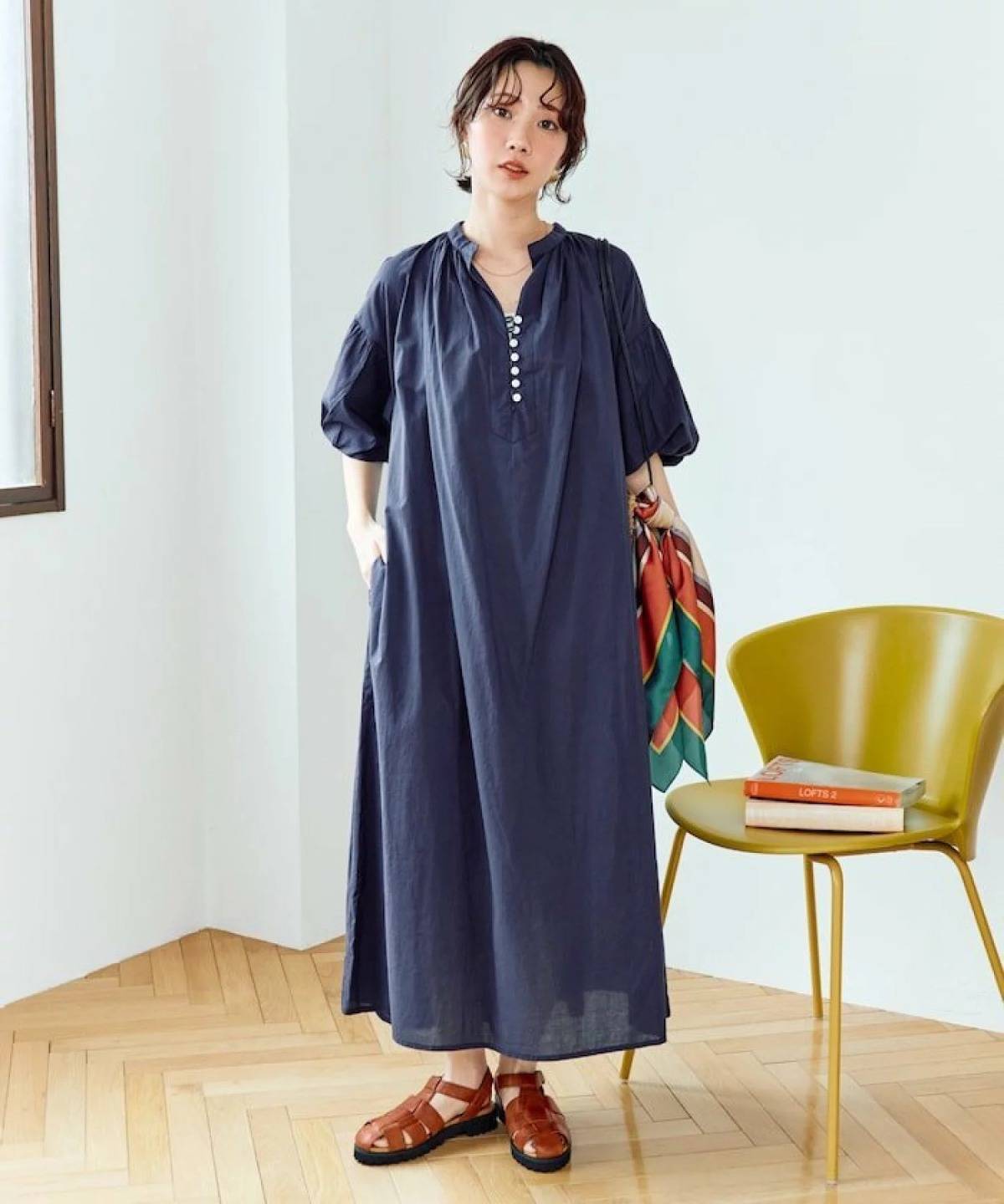 FREAK’S STORE インドボタンスキッパー半袖ワンピース