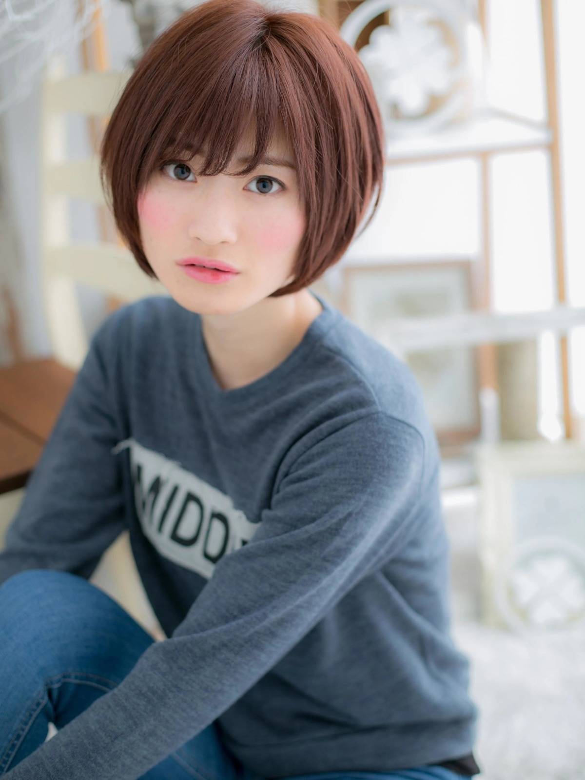 シンプルなマッシュボブ
