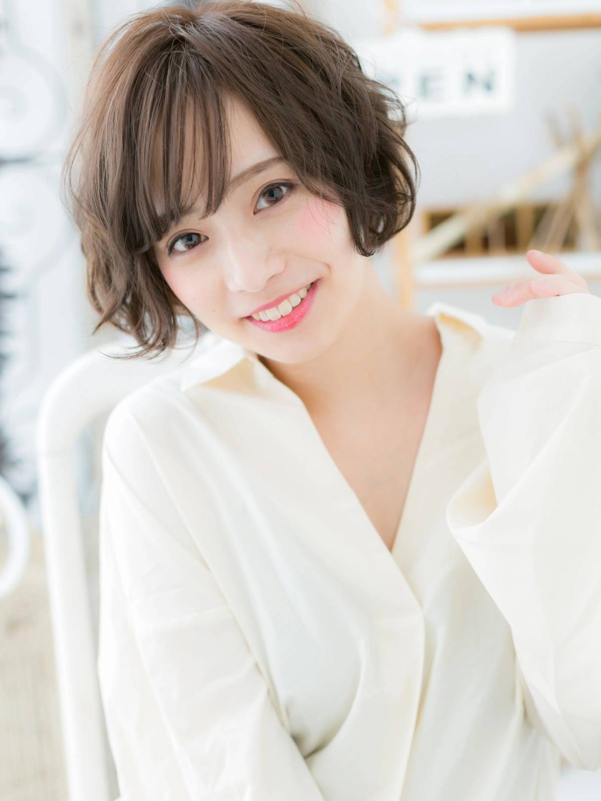 立体感カールボブ