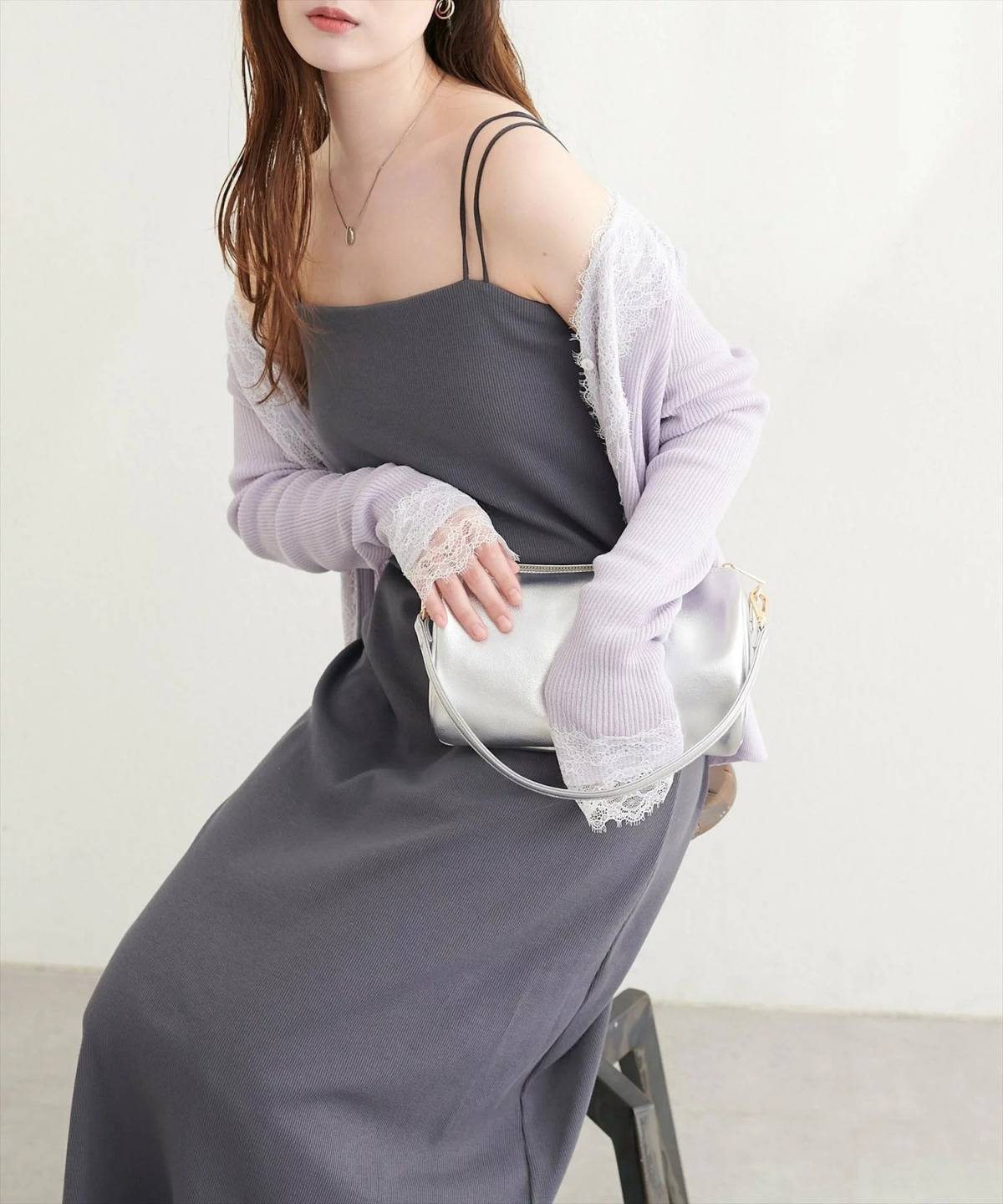 natural couture カップ付きキャミワンピース