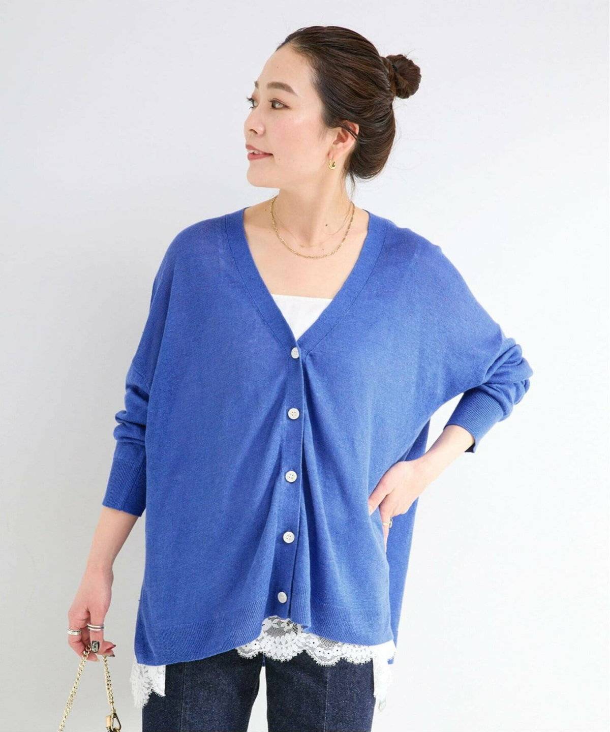 B.C STOCK FRENCH ICY LINEN ワイドカーディガン
