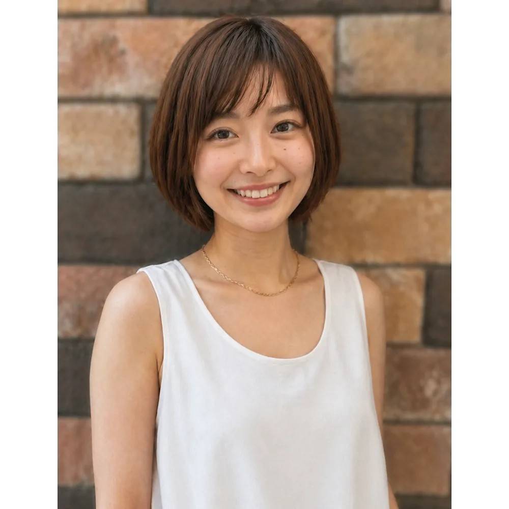 前上がりのシャギーボブ