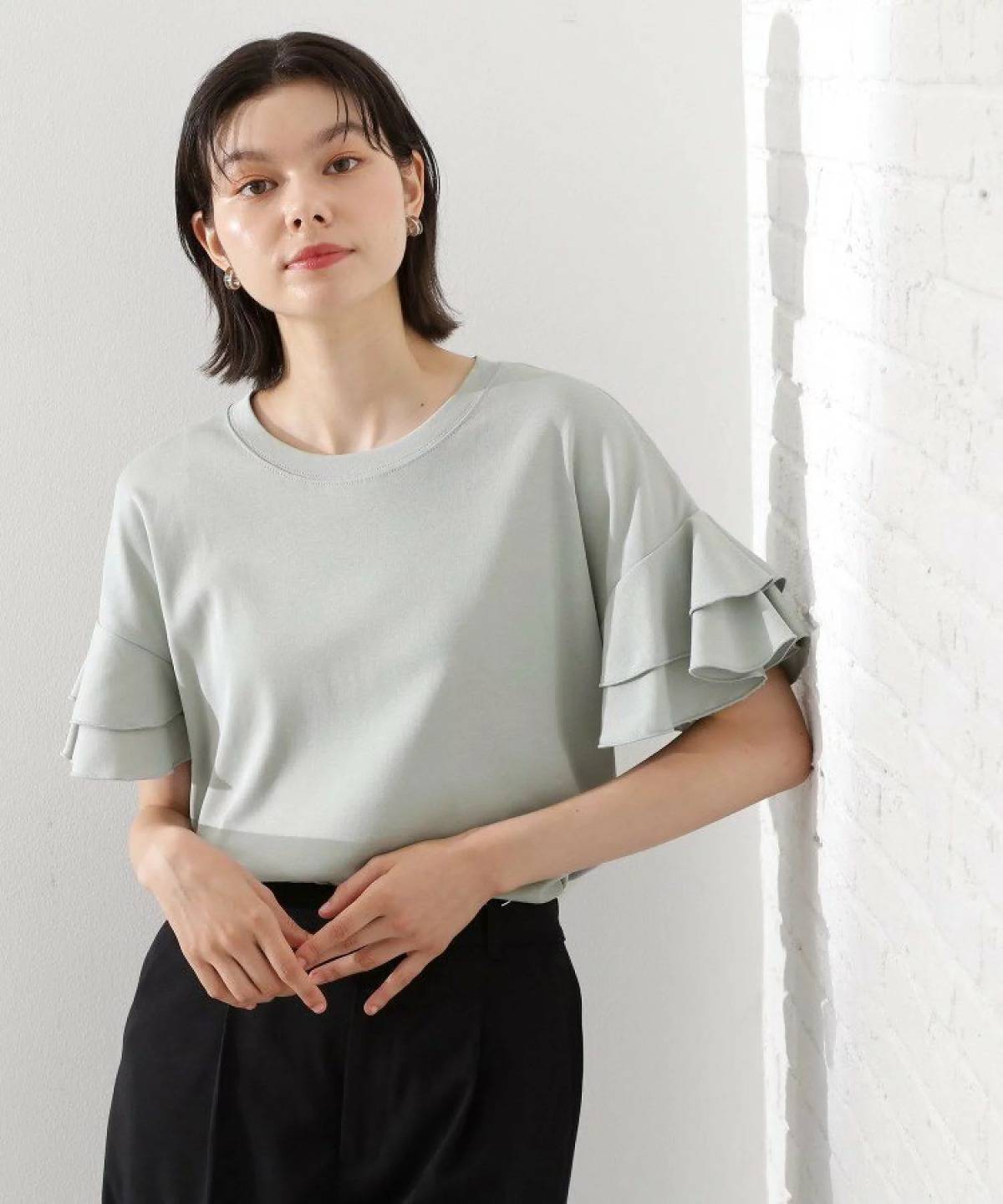 THE SHOP TK 袖フリルTシャツ