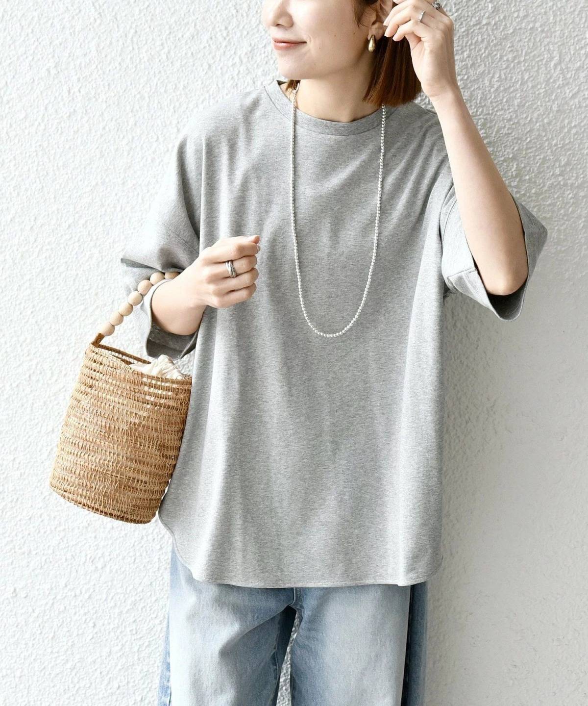 SHIPS ラウンドヘム クルー ビッグ TEE