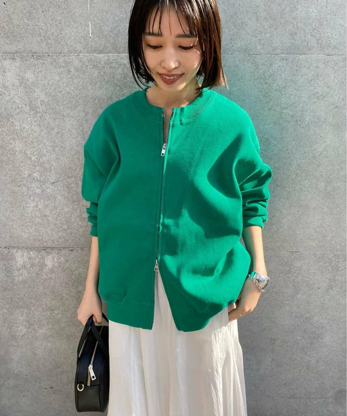 SLOBE IENA ダブルZIPクルーネックカーディガン