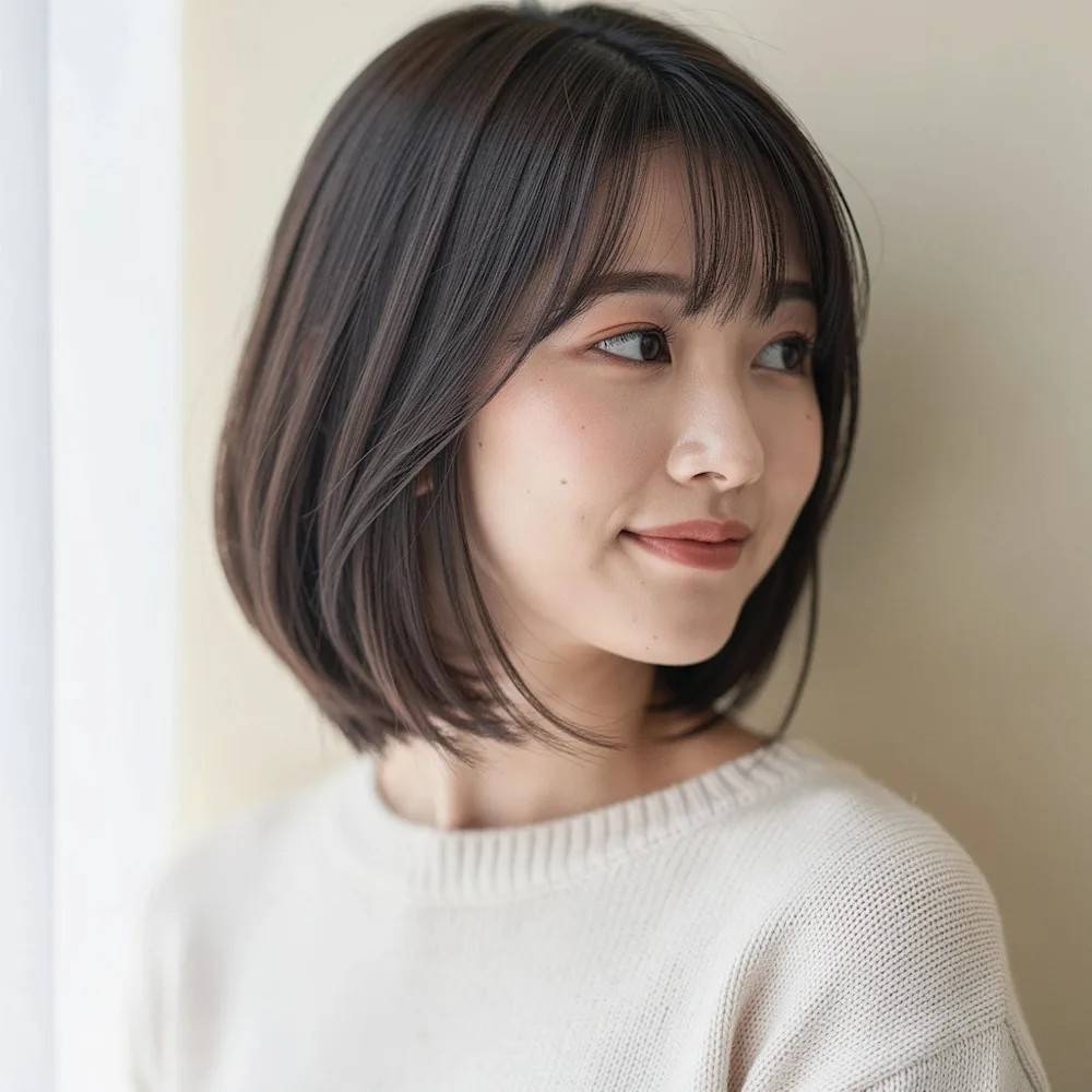 頑張りすぎないシンプルボブ