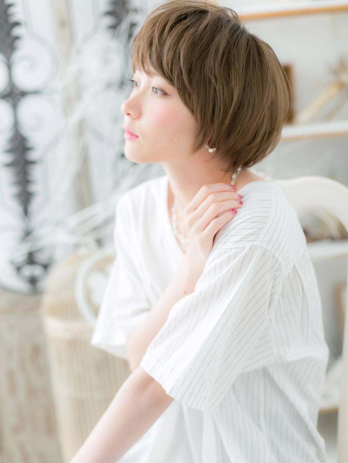立体感レイヤーショート