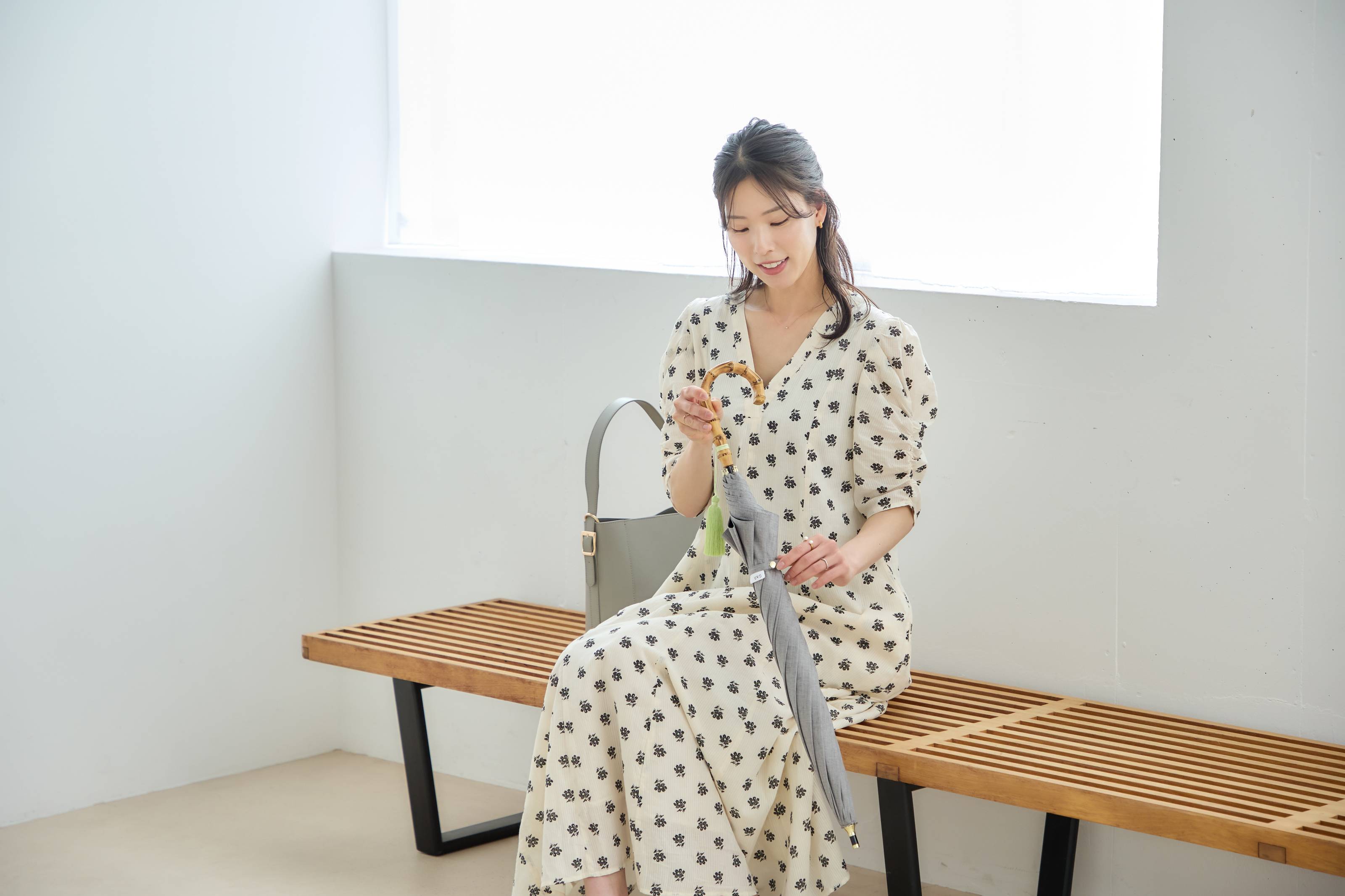 布川桃花とUVOの日傘