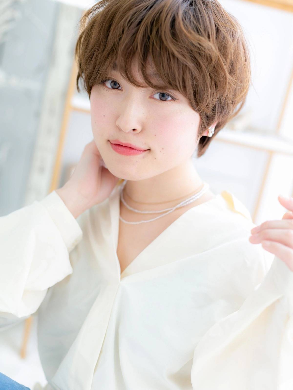 立体感マッシュウェーブショート