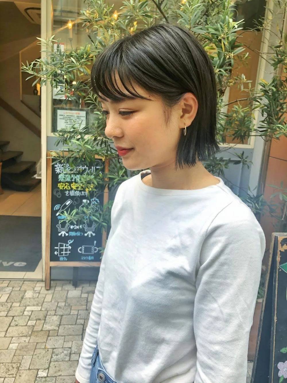 ボリュームがあまりないボブ