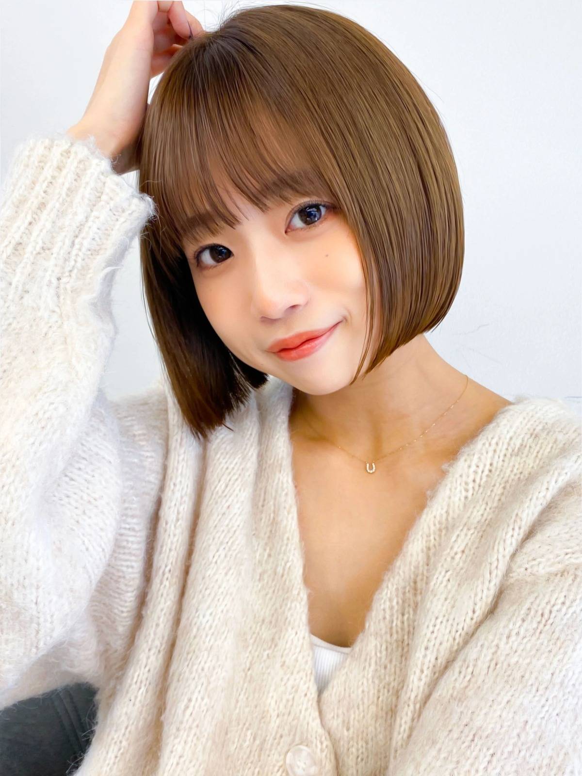 シンプル切りっぱなしボブ