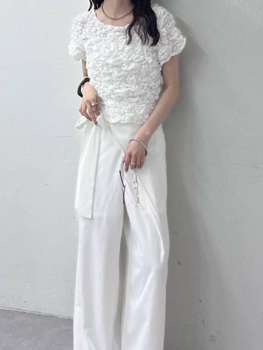ふわふわシャーリングTシャツ