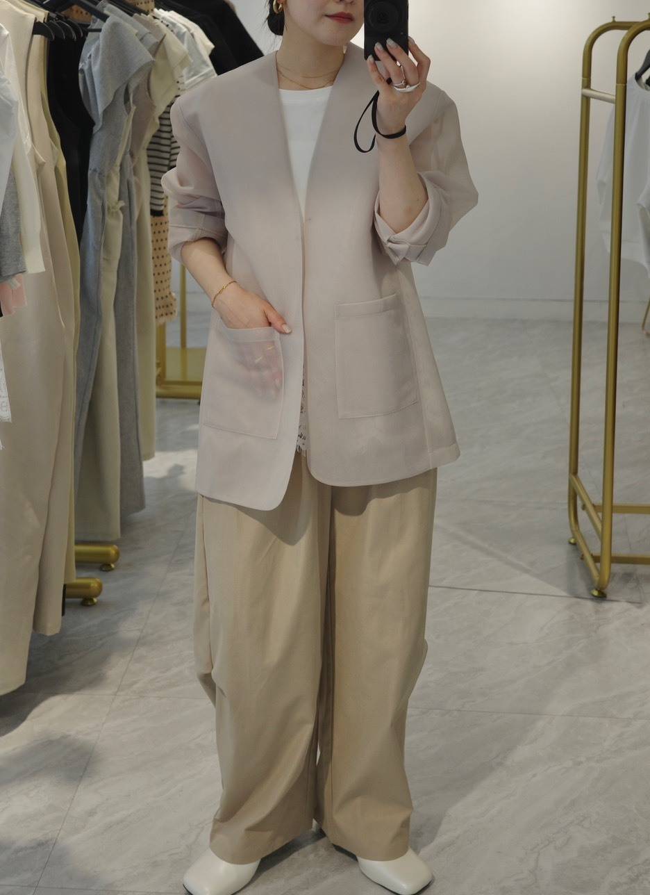 AMELY シアーノーカラージャケット