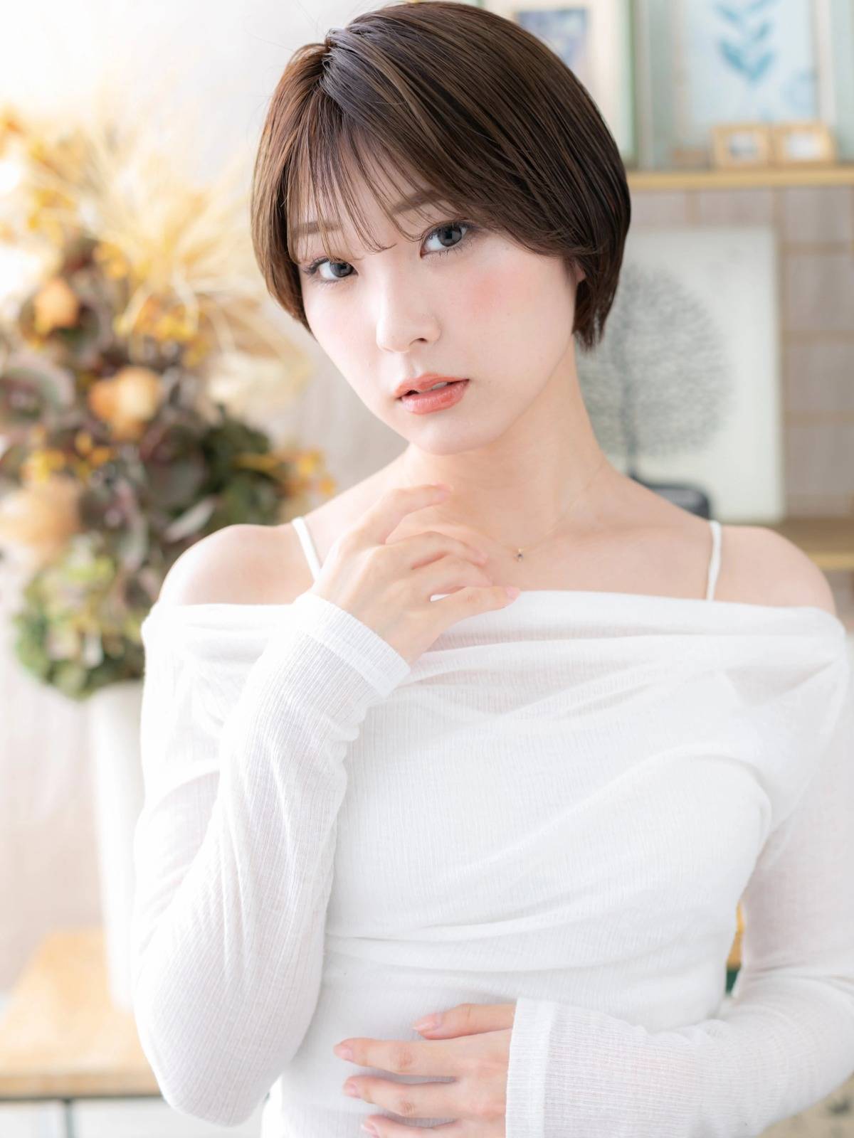前下がりの上品ショート