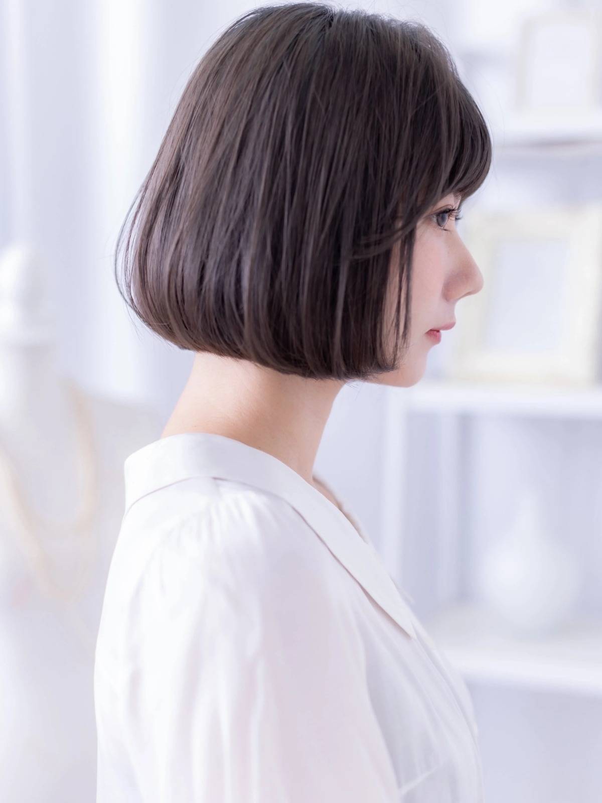 透明感カラーのワンカールボブ