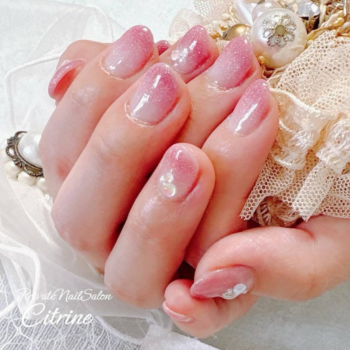 ラベンダーピンクネイル