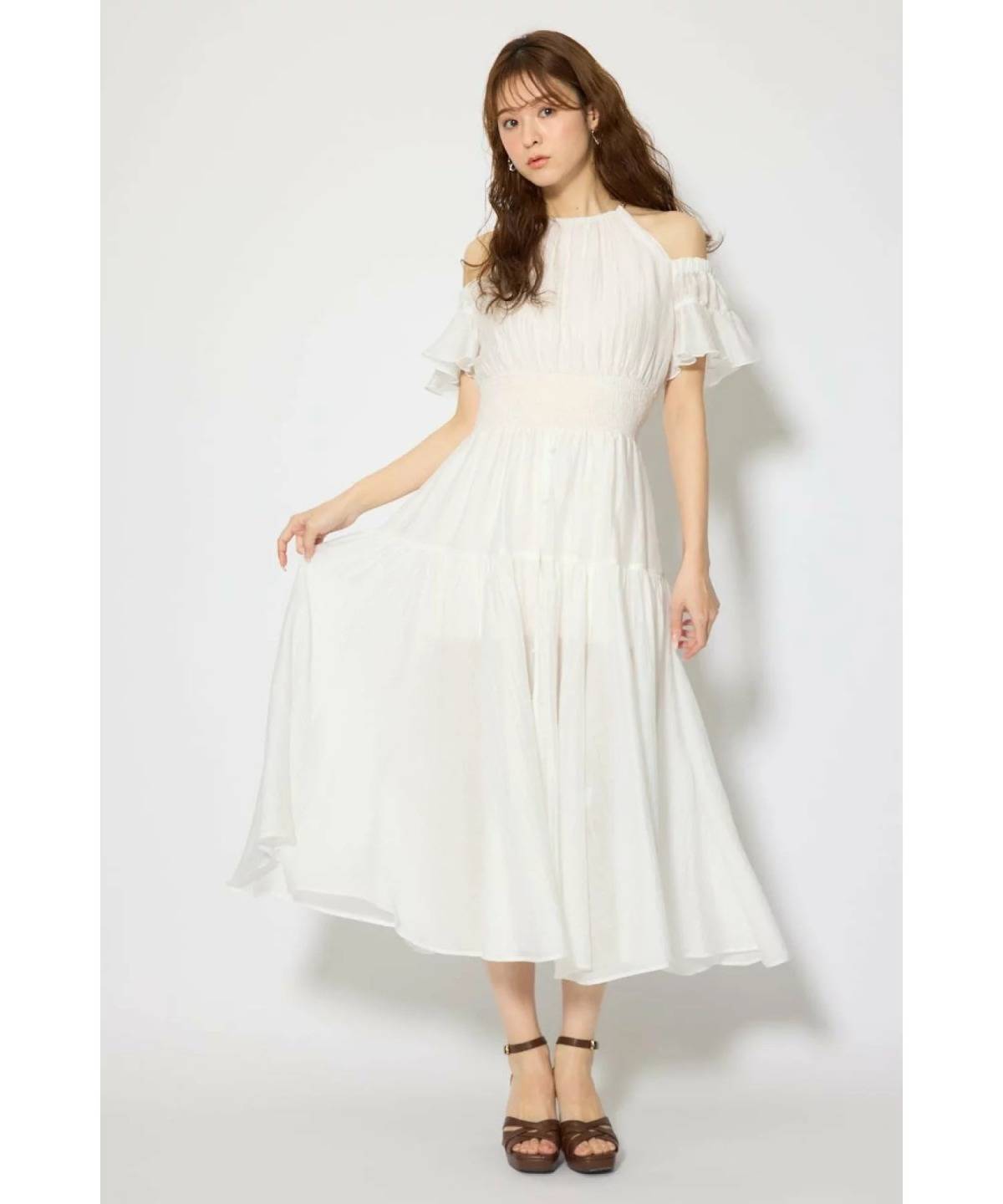 rienda 2WAYホルターネックロンパース