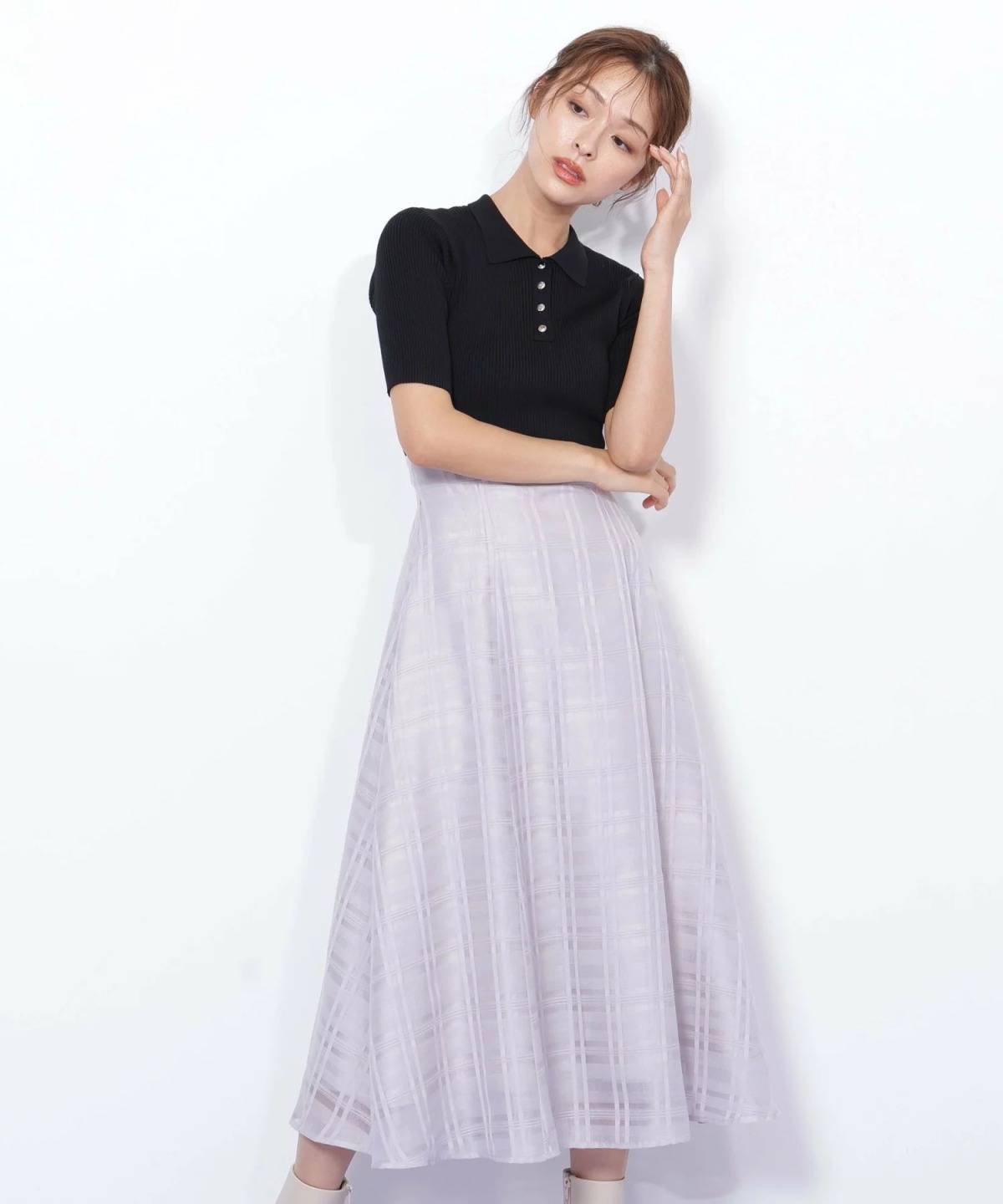 JILL by JILL STUART ポロ衿ドッキングワンピース