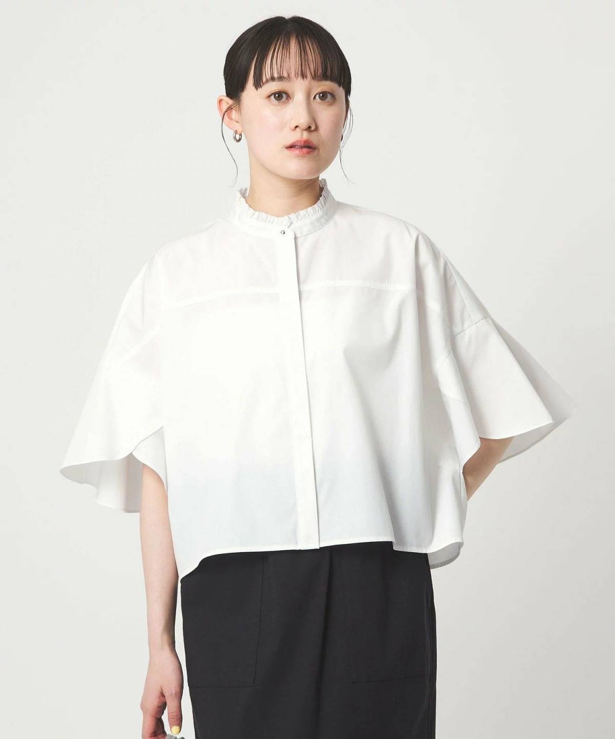 UNITED ARROWS green label relaxing フレアスリーブ ブラウス 接触冷感
