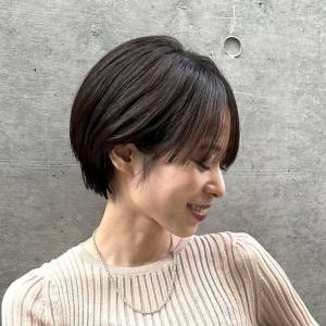  自然にまとまる丸みショート 