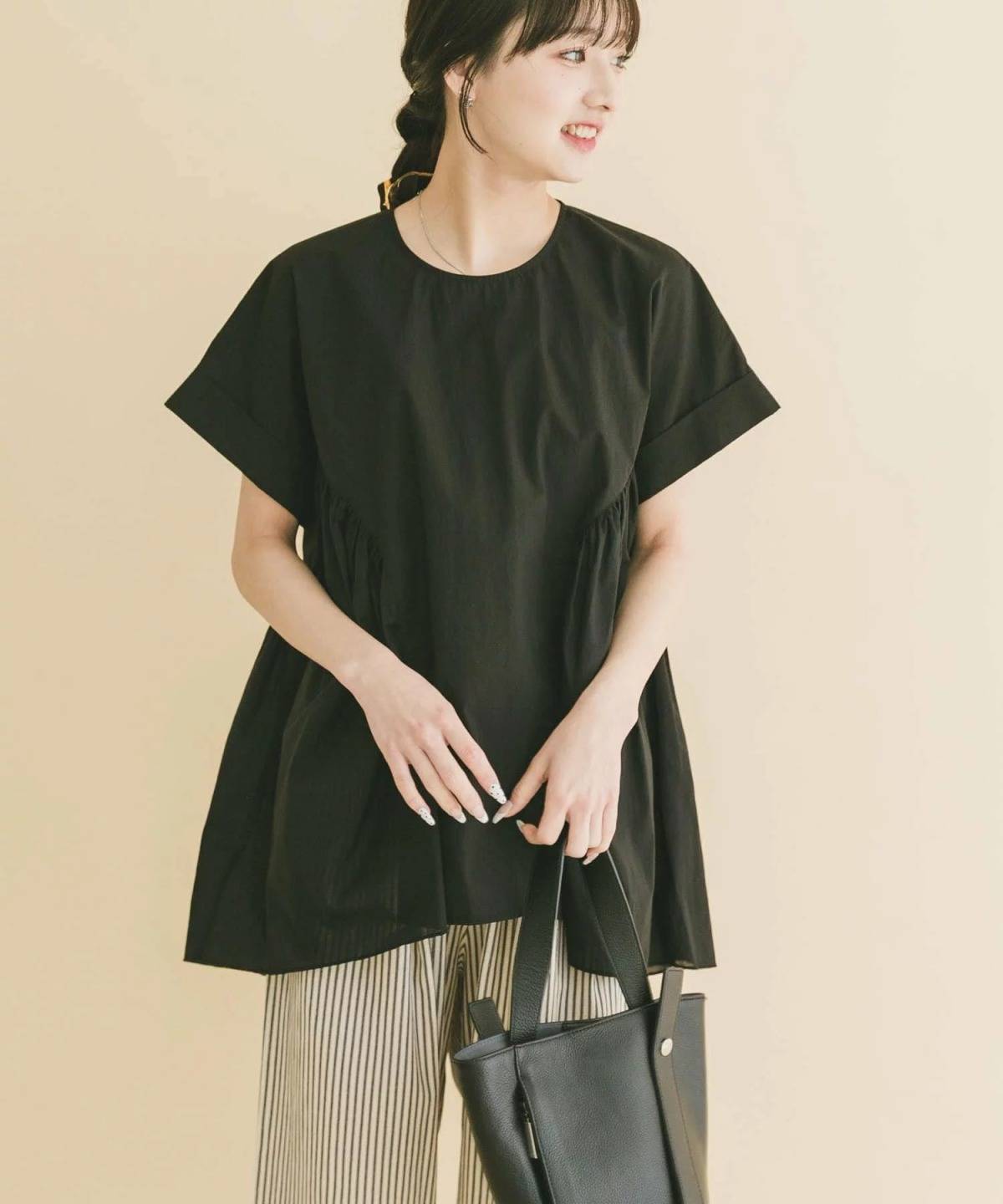 URBAN RESEARCH ITEMS ギャザーチュニックブラウス