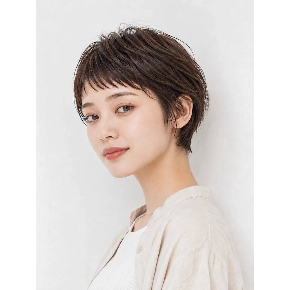 マニッシュな束感ショート