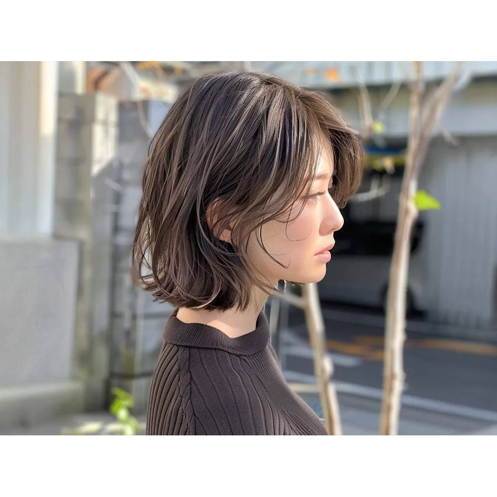ゆるウェーブ×切りっぱなしボブ